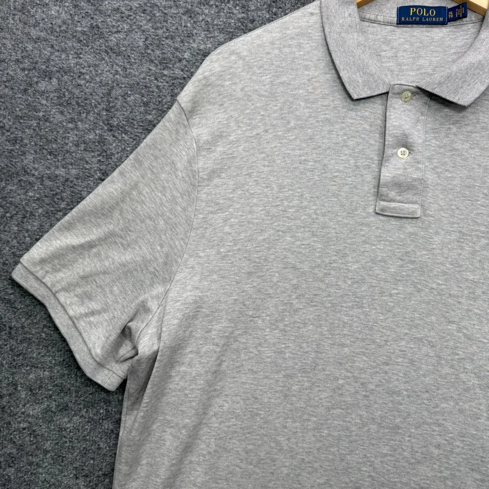 Polo Ralph Lauren Polo Shirt Mens XL Gray Short Sleeve Pony Logo Casual